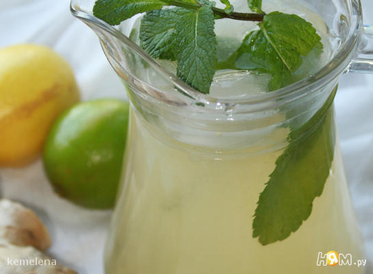 Рецепт Лимонно-имбирный прохлаждающий напиток (лимонад)