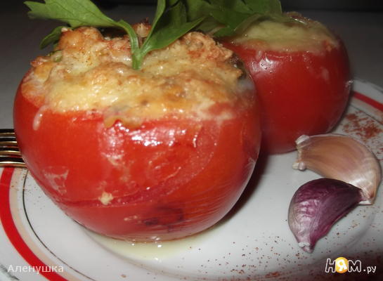 Рецепт Запеченные помидоры с горбушей