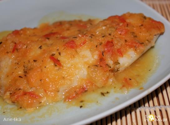 Филе рыбы в томатно-апельсиновом соусе