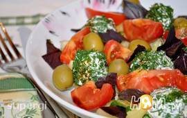 Овощной салат с творожными шариками "Краски лета"