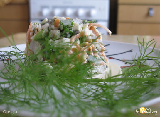 Рецепт Салат "Импровизация" с яйцом и морковью