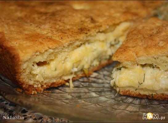 Пирог на твороге с сыром или "Сыр в квадрате"