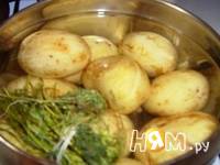 Приготовление теплого салата с молодым картофелем: шаг 1
