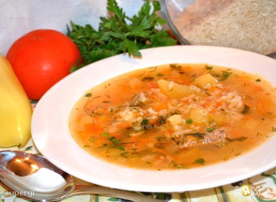 Рецепт Рисовый суп с овощами