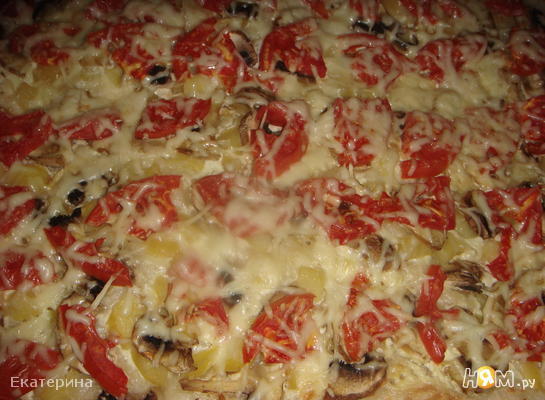 Рецепт Пицца "Ориентале" с белым соусом