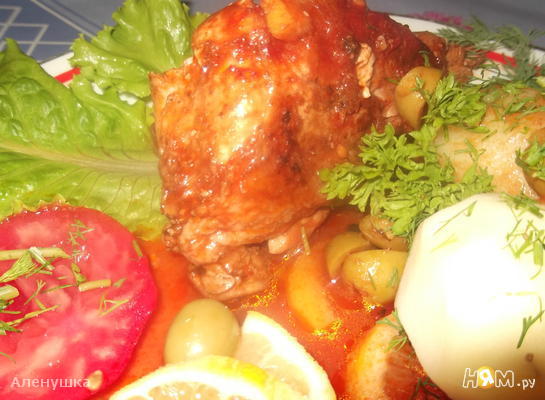 Рецепт Тушеная курица по-испански