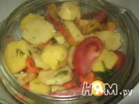 Приготовление жаркого с овощным рагу: шаг 6