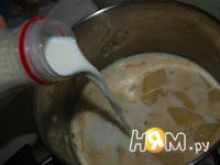 Приготовление супа-крема из кукурузы на молоке: шаг 6