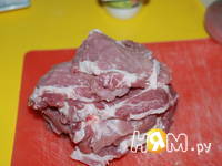 Приготовление свинины с баклажанами,  в омлете: шаг 2