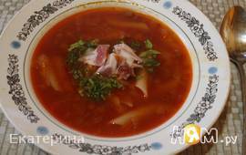 Тосканский красный суп с фасолью