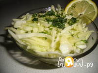 Приготовление салата из свежей капусты: шаг 5