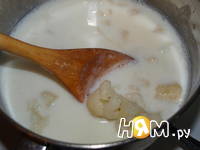 Приготовление супа молочного с цветной капустой: шаг 4
