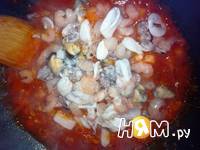 Приготовление спагетти с морепродуктами и яйцом: шаг 10