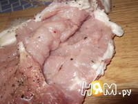 Приготовление фаршированной моцареллой свиной отбивной: шаг 5