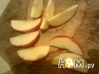 Приготовление яблока с творогом: шаг 4