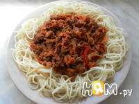 Приготовление спагетти с фаршем и овощами: шаг 20