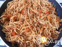 Приготовление спагетти с фаршем и овощами: шаг 21