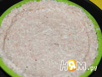 Приготовление мясного лукошка с вермишелью и сыром: шаг 6