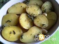 Приготовление  картошки с кунжутом и соусом: шаг 5