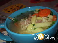 Приготовление картофельного супа с зеленым горошком: шаг 4