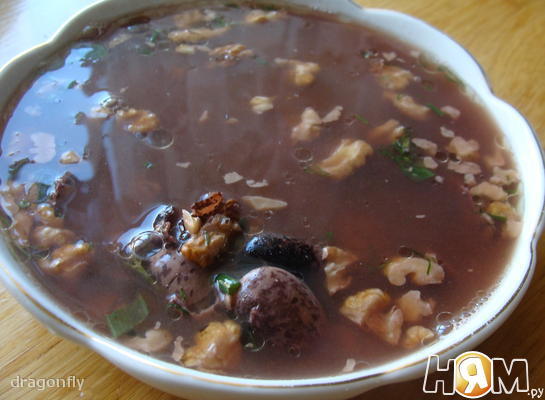 Рецепт "Шоколадный" суп из фасоли