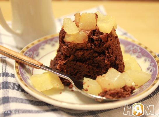 Рецепт Миндальное пирожное с шоколадом и грушами