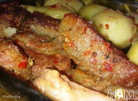 Рецепт Свиные ребрышки в остро-сладком маринаде