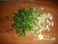 Приготовление зеленого салата с беконом: шаг 1