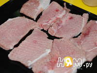 Приготовление свинины в горчичном омлете: шаг 1