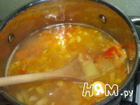Приготовление острого сырного супа: шаг 9
