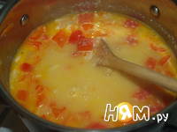 Приготовление острого сырного супа: шаг 12