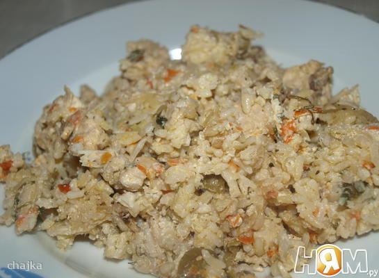 Рецепт Курица с рисом и кислой капустой в мультиварке