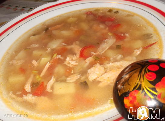 Рецепт Рыбный суп с рисом и овощами