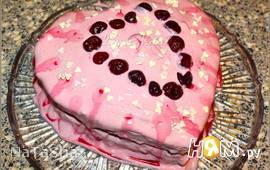 Торт "Розовое сердечко"