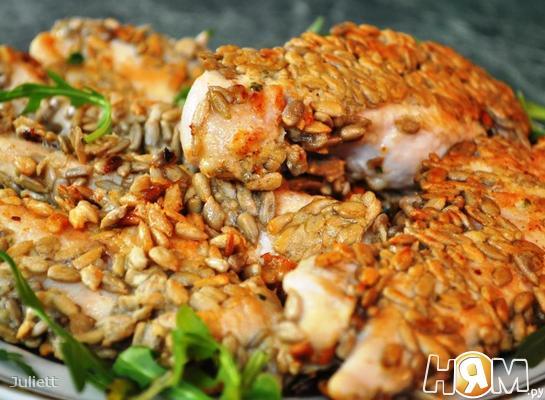 Рецепт Куриное филе в кляре из семечек