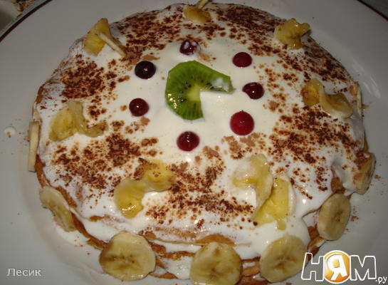 Рецепт Блинный торт с бананом