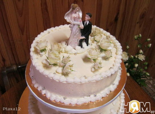 Торт белое суфле (свадебный)