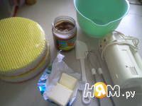 Приготовление вафельного торт со сгущенкой: шаг 1