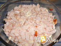 Приготовление слоеного салата с морковью по-корейски: шаг 1