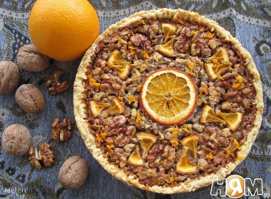 Рецепт Пирог с грецкими орехами и кленовым сиропом