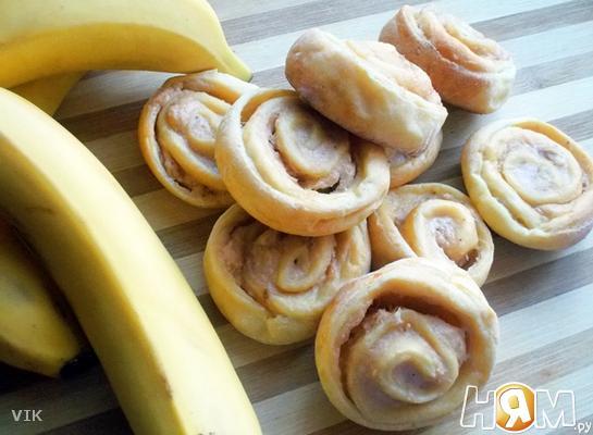 Рецепт Творожно-банановые улитки на желтках