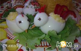 Пасхальные яйца (петушок и курочка)