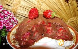 Холодный десерт “Клубника в шоколаде” 