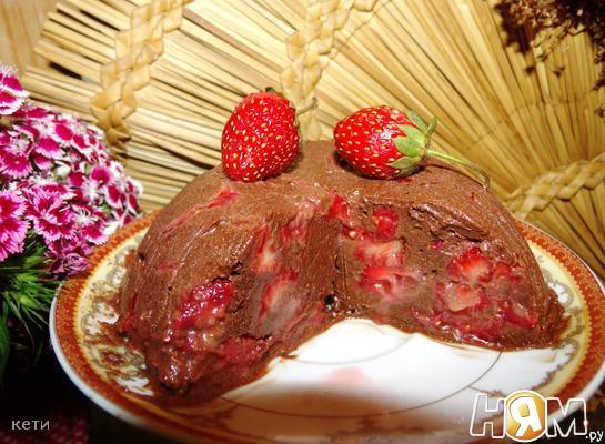 Рецепт Холодный десерт “Клубника в шоколаде”
