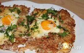 Джамбалайя (рис с фаршем и яйцами запеченные)