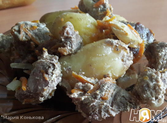 Рецепт Говядина с картошечкой в "рукаве"