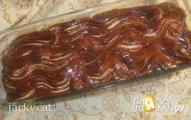 Кокосовый пирог со сливочно-шоколадной глазурью