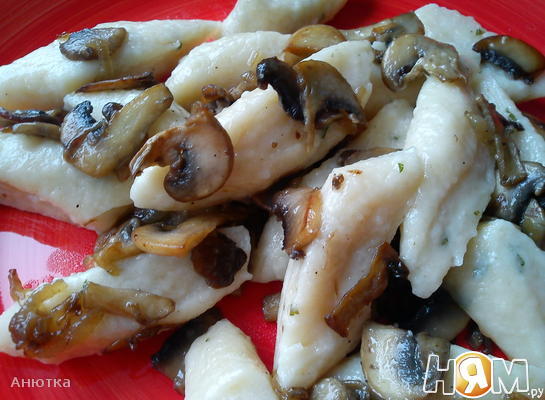 Рецепт Ленивые вареники с грибами