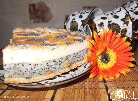 Рецепт Сметанно - маковый пирог с суфле